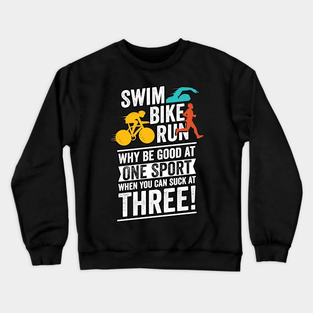 Funny Triathlon Triathlete Gift Crewneck Sweatshirt by Dolde08